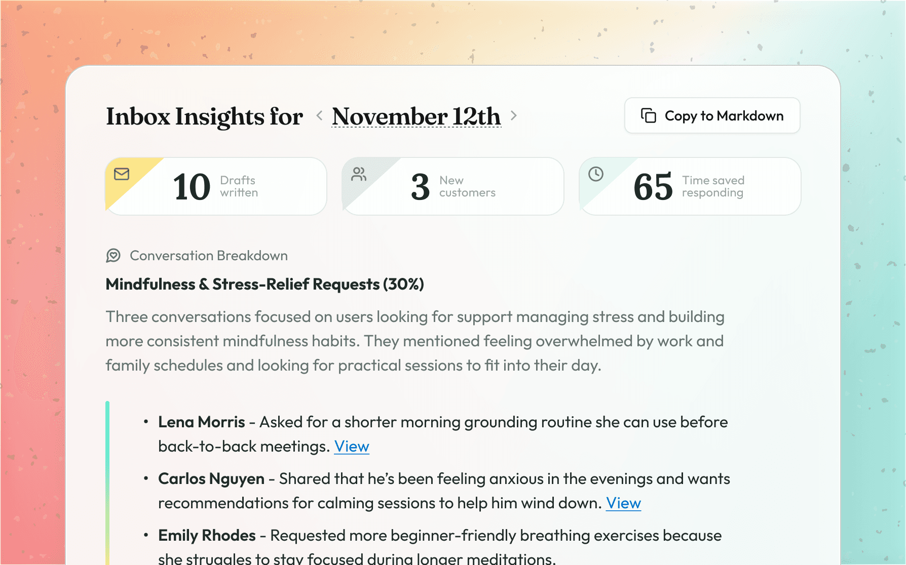 Insights Dashboard